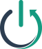 Logo bleu vert-bleu WeeeFund, l'informatique pour tous, pour la panète