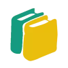 Pictogramme livres couleur vert jaune