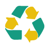 Pictogramme recyclage vert jaune